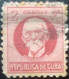 Selo postal de Cuba de 1917 Maximo Gomez