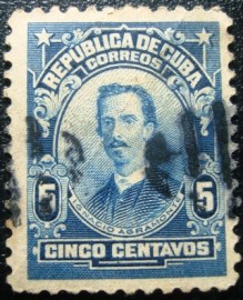 Selo postal de Cuba de 1910 Ignacio Agramonte
