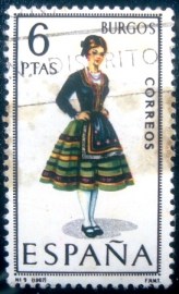 Selo postal da Espanha de 1967 Burgos