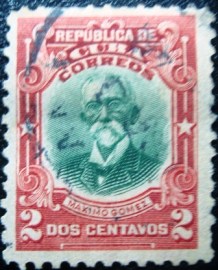 Selo postal de Cuba de 1910 Maximo Gomez