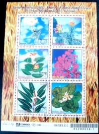 Bloco postal do Brasil de 2003 Plantas Medicinais do Cerrado