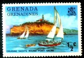 Selo postal de Grenada Grenadines de 1975 Cruising yachts