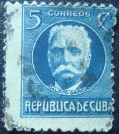 Selo postal de Cuba de 1917 Calixto Garcia