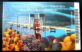 Bloco postal do Brasil de 2003 Produtos de Exportação