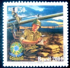 Selo postal do brasil de 2004 Correios em Ação