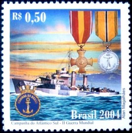 Selo postal do brasil de 2004 Contratorpedeiro