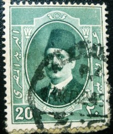 Selo postal do Egito de 1923 King Fuad I 20