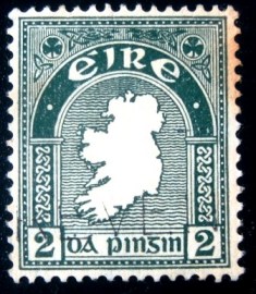Selo postal da Irlanda de 1940 Map 2p