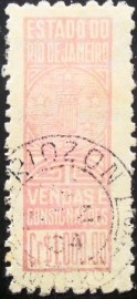 Selo fiscal emitiro em 1964 VENDAS E CONSIGNAÇÕES - RJ 1000 U