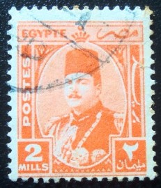 Selo postal do Egito de 1944 King Farouk 2