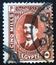 Selo postal do Egito de 1927 King Fuad I 5