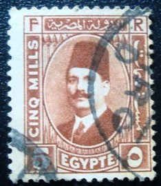 Selo postal do Egito de 1927 King Fuad I 5