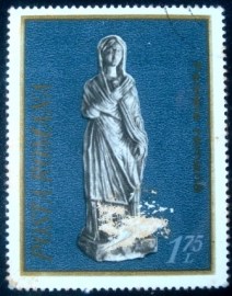 Selo postal da Romênia de 1974 Roman Woman