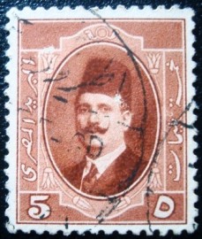 Selo postal do Egito de 1927 King Fuad I