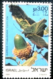 Selo postal de Israel de 1981 Quercus ithaburensis