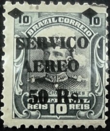 Selo postal do Brasil de 1927 Hermes da Fonseca 50/10