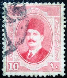 Selo postal do Egito de 1923 King Fuad I 10