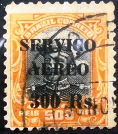 Selo postal AÉREO do Brasil de 1927 - A 5 U