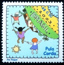 Selo postal do Brasil de 2003 Pula Corda