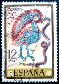 Selo postal da Espanha de 1975 Art Gerona Cathedral
