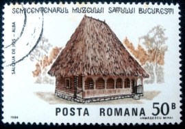 Selo postal da Romênia de 1986 House from Salciua de Jos