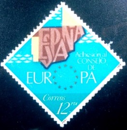 Selo postal da Espanha de 1978 Admission of Spain