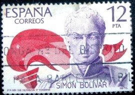 Selo postal da Espanha de 1978 Simón Bolivar