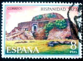 Selo postal da Espanha de 1973 Nicaragua
