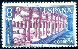 Selo postal da Espanha de 1973 Monastery of Santo Domingo de Silos
