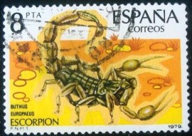 Selo postal da Espanha de 1979 Scorpion