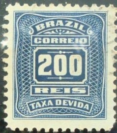 Selo postal do Brasil de 1906 Cifra ABN 200 - X 31 U