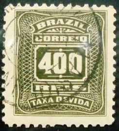 Selo postal do Brasil de 1906 Cifra ABN 400 - X 33 U