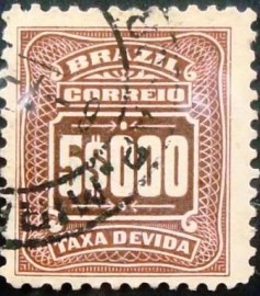Selo postal Taxa Devida emitido pelo Brasil em 1906 - X 39