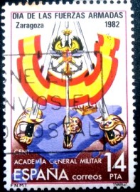 Selo postal da Espanha de 1982 Armed Forces Day