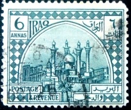 Selo postal do Iraque de 1923 Schia mosque