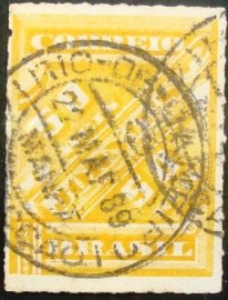 Selo postal para Jornal emitido pelo Brasil em 1889 - J 12 U