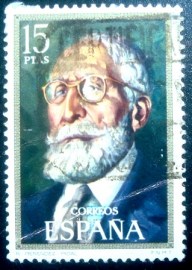 Selo postal da Espanha de 1971 R. Menéndez Pidal