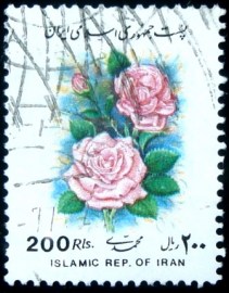 Selo postal do Iran de 1993 Rose