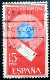 Selo postal da Espanha de 1971 Express Post