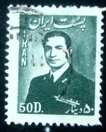 Selo postal do Iran de 1953 Mohammad Rezā Shāh Pahlavī 50D