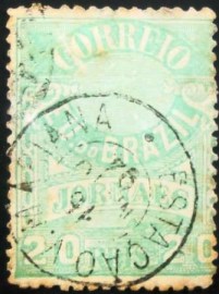 Selo postal para Jornal emitido pelo Brasil em 1890 - J 23 U