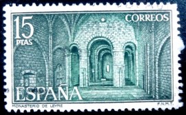 Selo postal da Espanha de 1974 Monastery of Leyre
