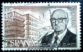 Selo postal da Espanha de 1975 Secundino Zuazo