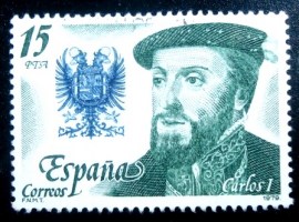Selo postal da Espanha de 1979 Carlos I