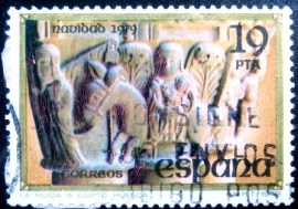 Selo postal da Espanha de 1979 Flight into Egypt