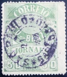 Selo postal para Jornal do Brasil de 1890 J 24
