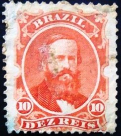Selo postal Regular emitido no Brasil em 1866 - 23 U