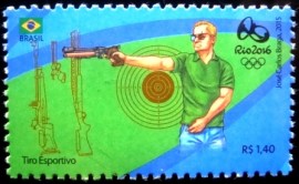 Selo postal do Brasil de 2015 Tiro Esportivo