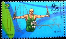 Selo postal do Brasil de 2015 Ginástica