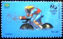 Selo postal do Brasil de 2015 Ciclismo